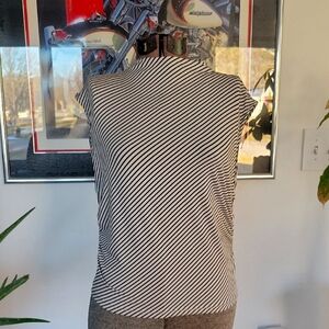 H&M Top, B & W Stripe, Large, EUC